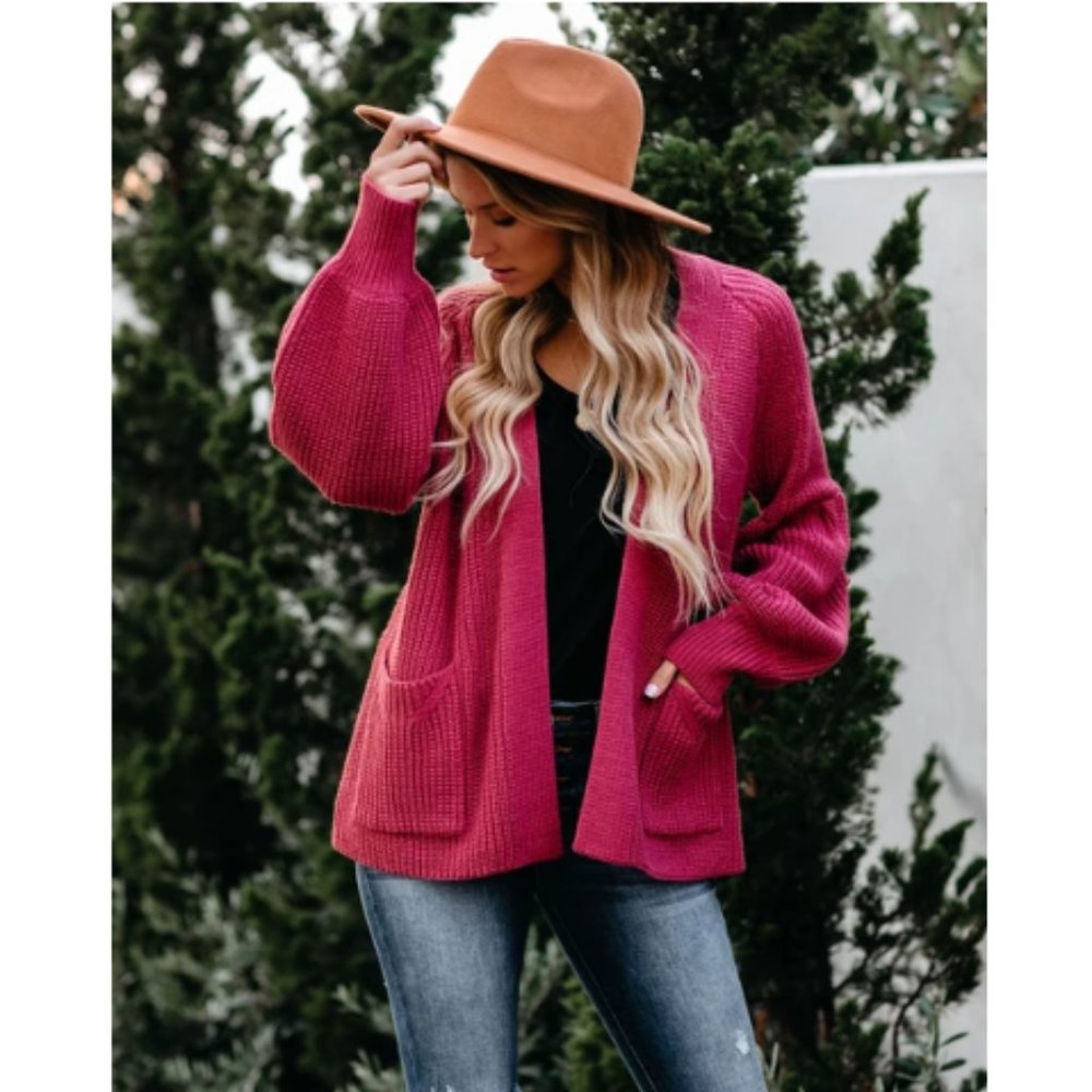 SASHA Knit Pocketed Cardigan